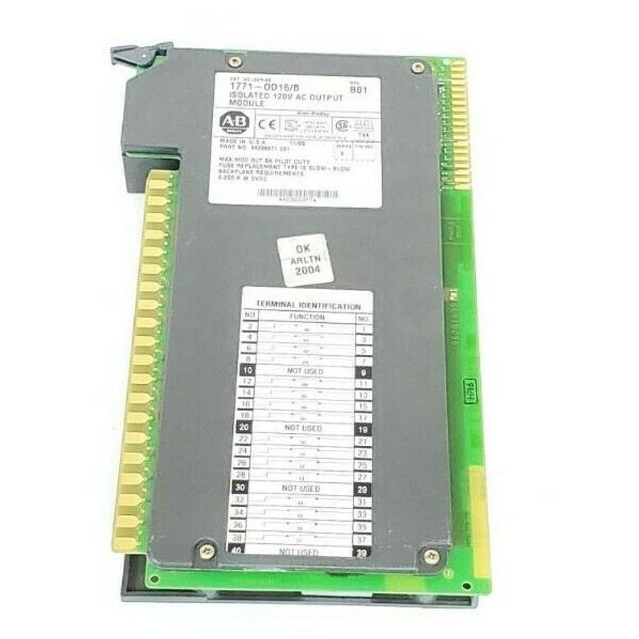 Used ALLEN-BRADLEY 1771-OD16 SER. B ISOLATED 120V AC OUPUT MODULE 1771-OD16/B REV B01