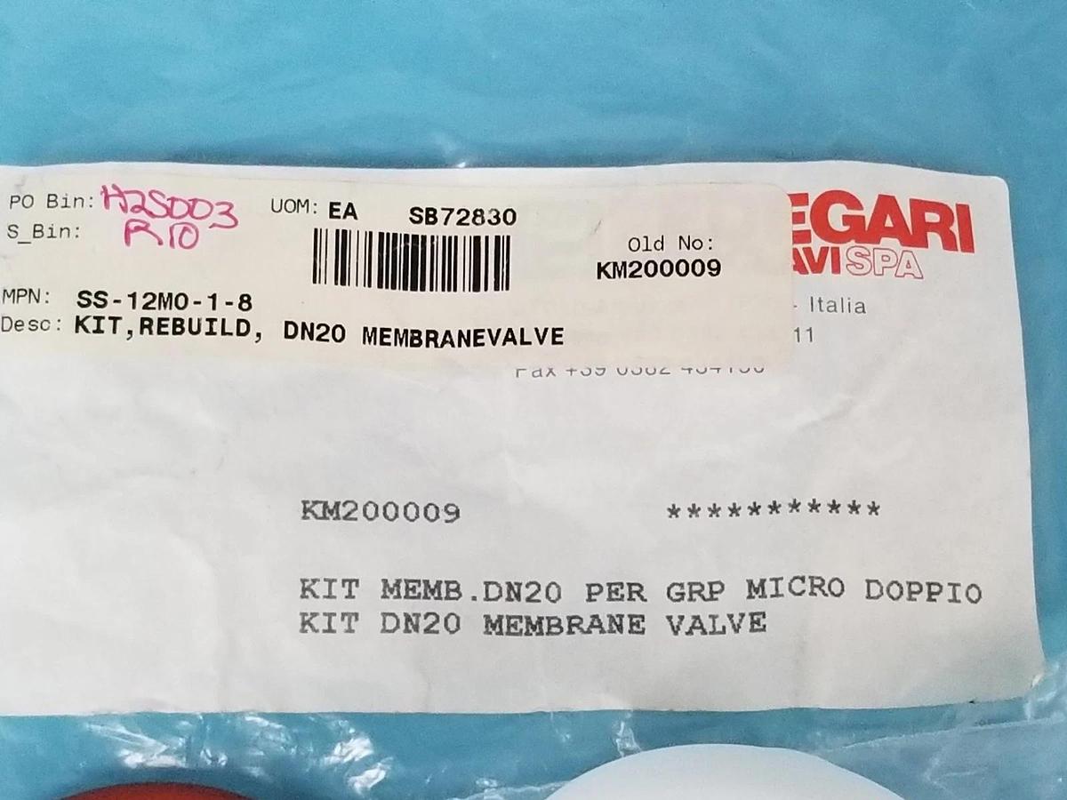Used NEW FEDEGARI AUTOCLAVI SPA SS-12M0-1-8, KM200009 KIT MEMBRANE VALVE