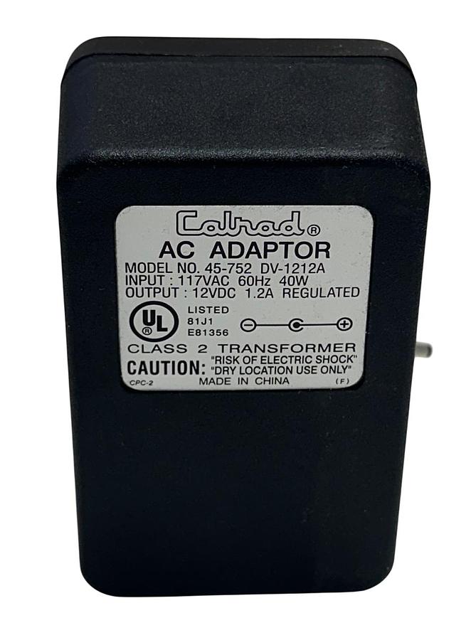 Used CALRAD 45-752 DV-1212A POWER SUPPLY 117VAC 50Hz 40W INPUT 24VDC 1.2A OUTPUT NSMP
