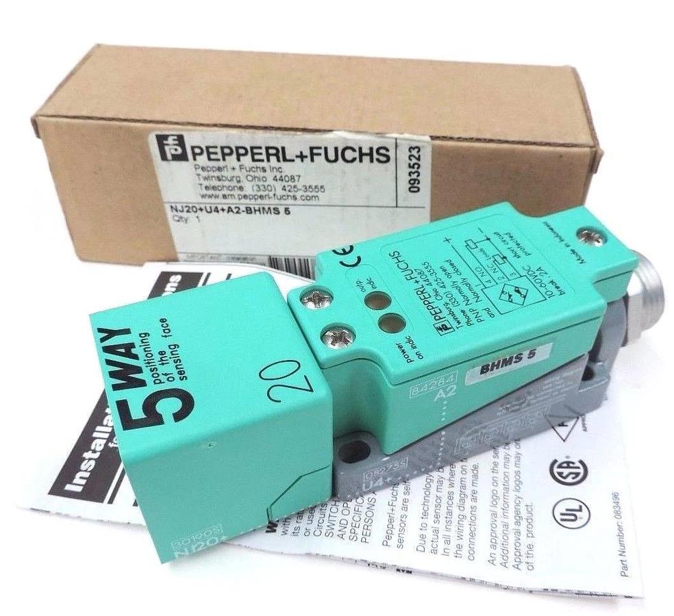 Used NIB PEPPERL+FUCHS NJ20+U4+A2-BHMS 5 SENSOR NJ20U4A2BHMS5, 10-60VDC