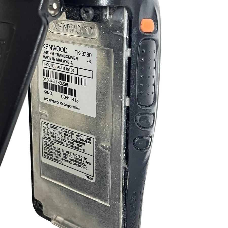 Used Kenwood TK-3360-K UHF Radio KSC-25LS Charger Midport MKNB35 Battery