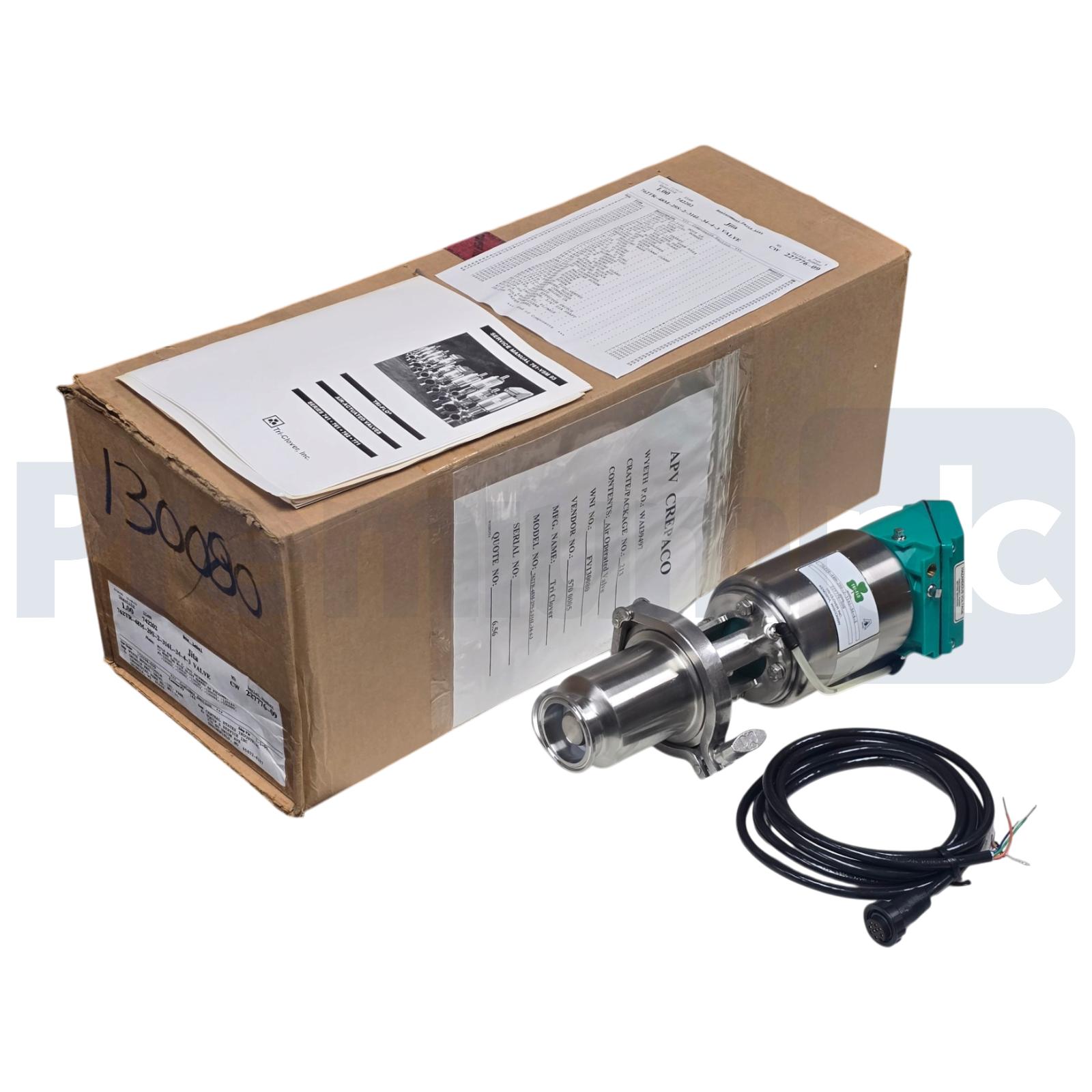 Used Alfa Laval Tri-Clover 762TR-48M-29S-2-316L-34-4-3 Sanitary Valve 2" 316L SS NEW