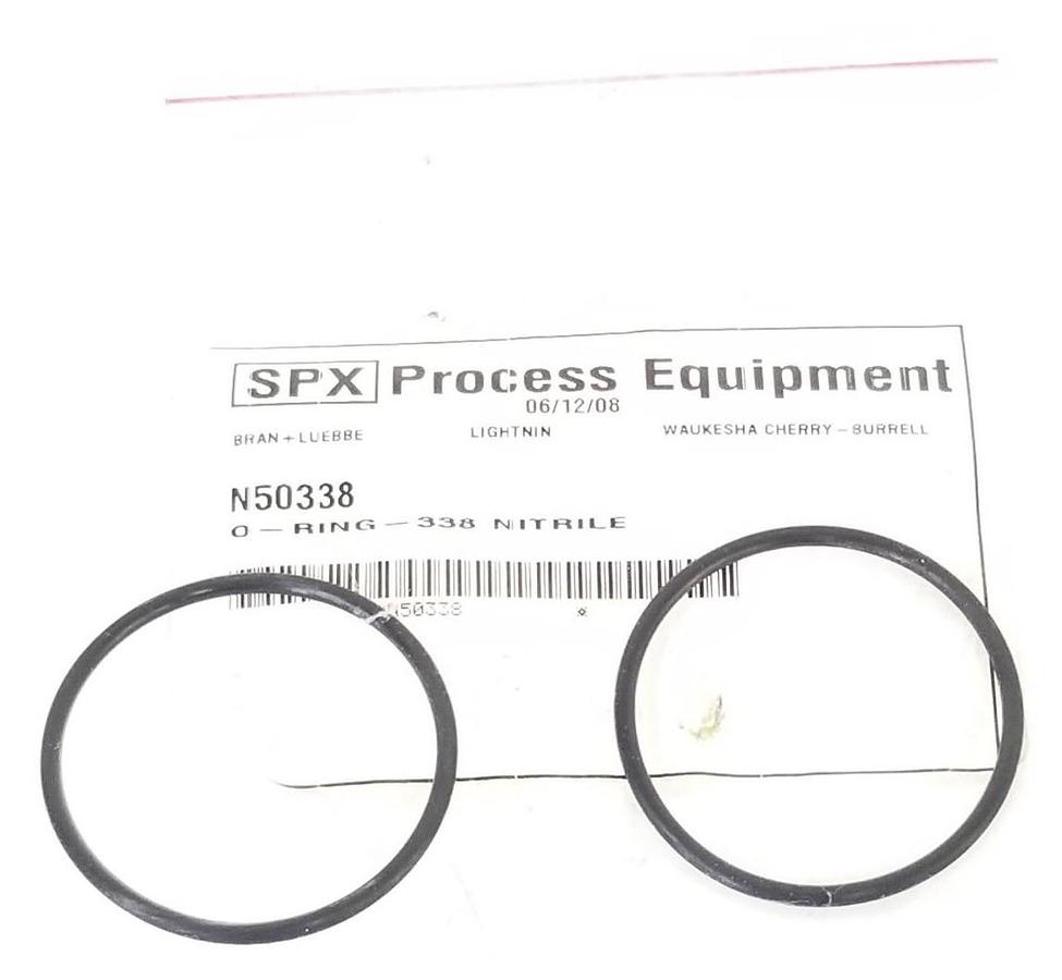 LOT OF 2 NEW SPX PROCESS EQUIPMENT N50338 O-RING 338 NITRILE