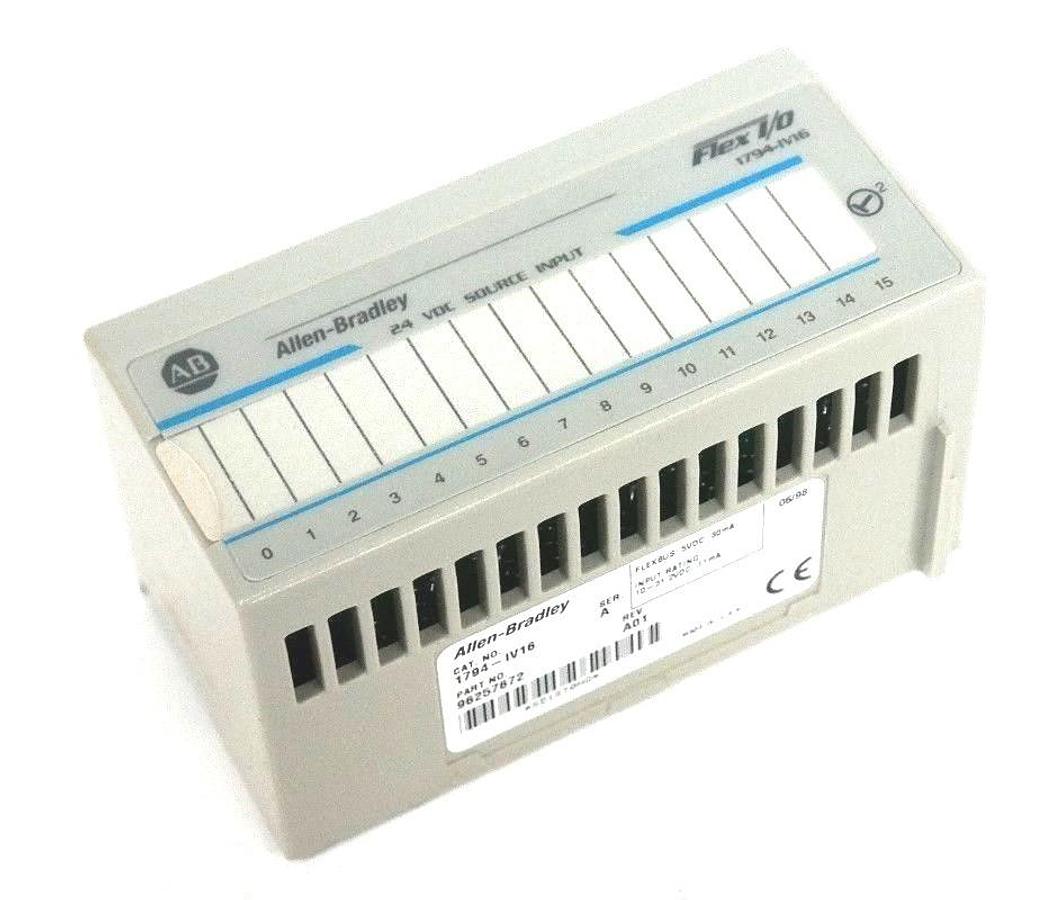 Used NEW ALLEN BRADLEY 1794-IV16 SER. A FLEX I/O 24VDC SOURCE INPUT MODULE 1794IV16