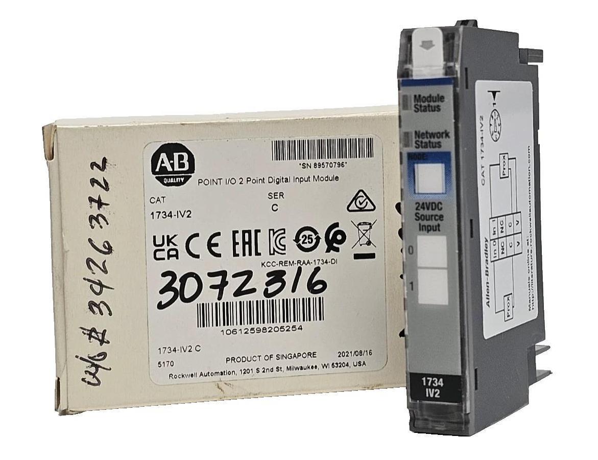 Used NIB ALLEN BRADLEY 1734-IV2 POINT I/O 2 POINT DIGITAL INPUT MODULE 1734IV2 SER. C
