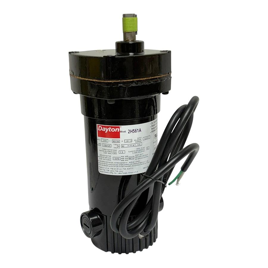 Used Dayton 2H561A | 2H561 Parallel DC Gearmotor 1/10 HP 90V/130V 139 RPM New Surplus