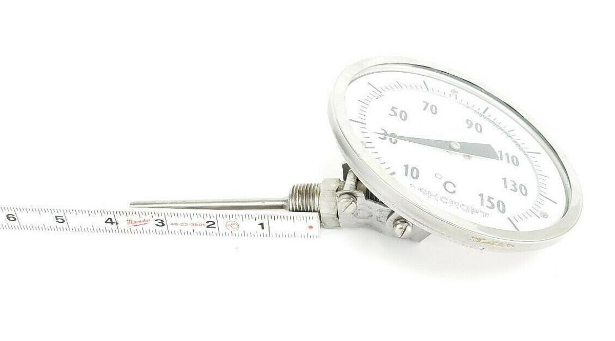 Used ASHCROFT 10-150 DEGREE C BI-METAL THERMOMETER