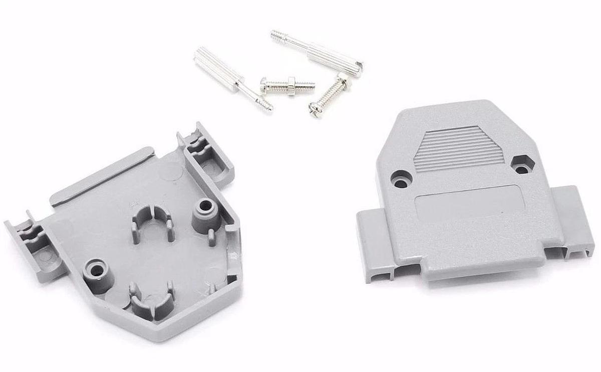 Used NEW SPC SPC15204 D-SUB PLASTIC COVER, 25 PIN, 2 PIECE, 45 DEGREE