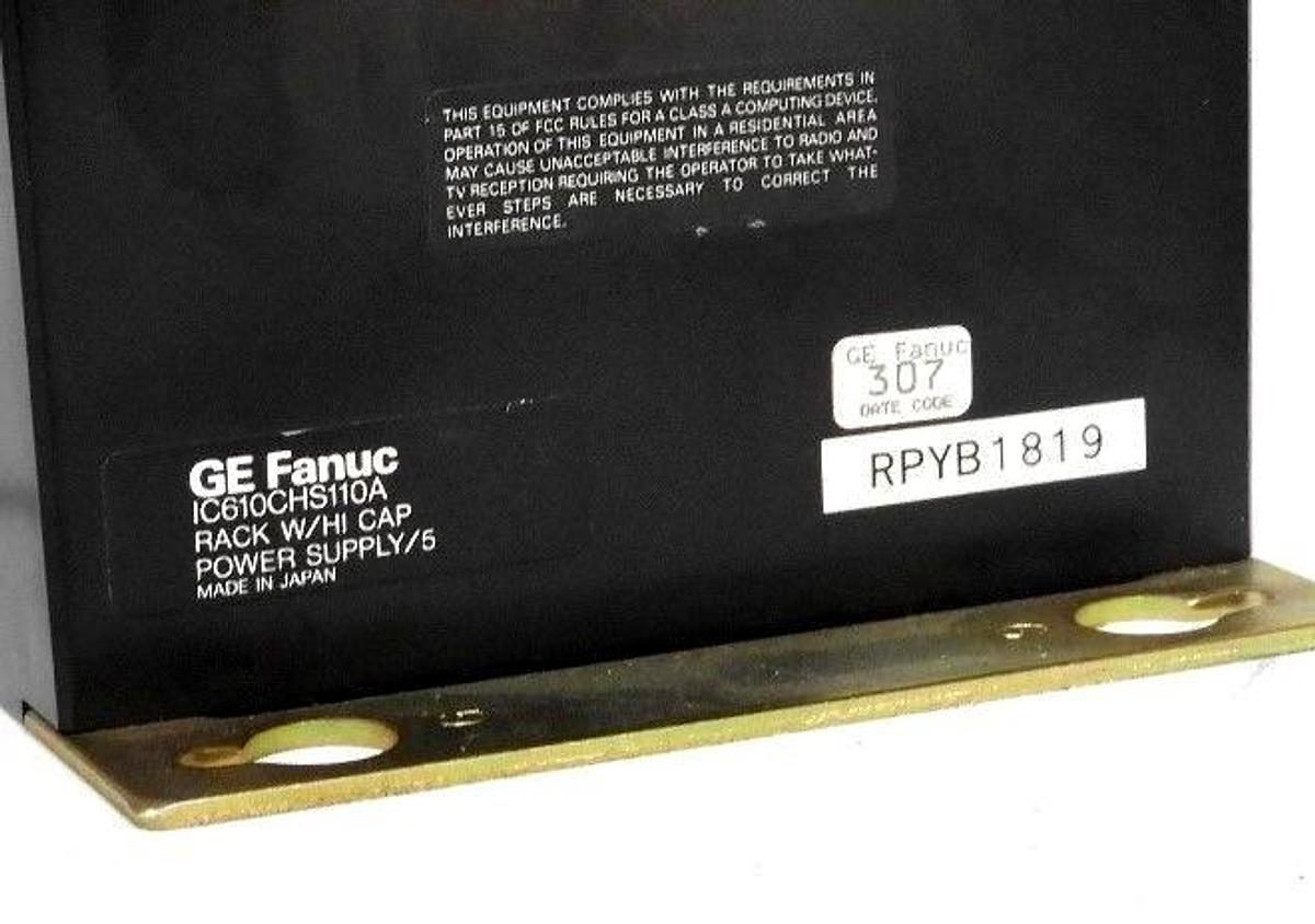 Used GE FANUC IC610CHS110A SERIES ONE PROGRAMMABLE CONTROLLER W/ INPUT & OUTPUT