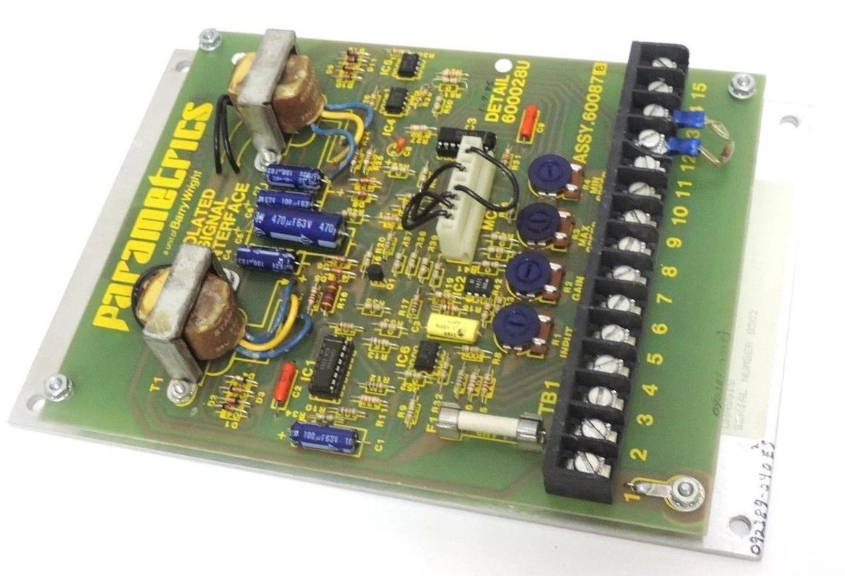Used PARAMETRIS BARRY WRIGHT ASSY. 600878 ISOLATED SIGNAL INTERFACE BOARD 680121