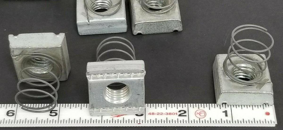 Used LOT OF 16 NEW GENERIC 2175713 SPRING NUTS, 32 X 33 X 10MM BASE, 2.5-3CM SPRING