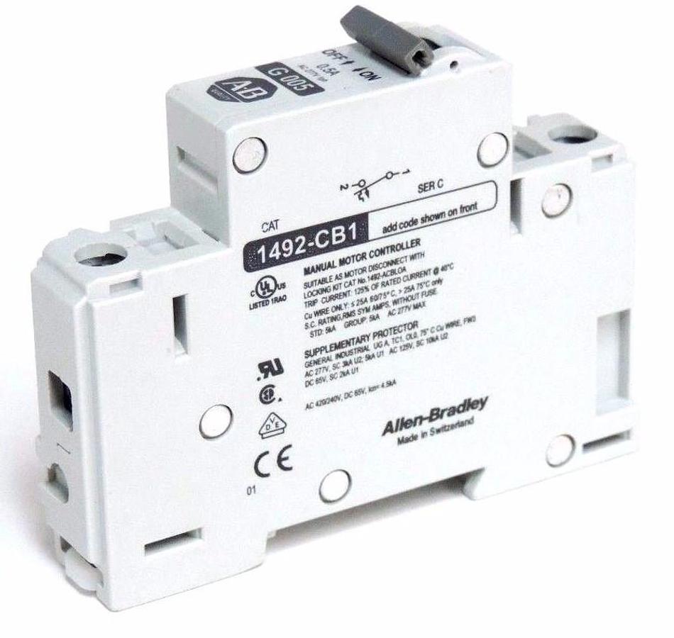 Used NIB ALLEN BRADLEY 1492-CB1G005 CIRCUIT BREAKER SER C 1492CB1G005