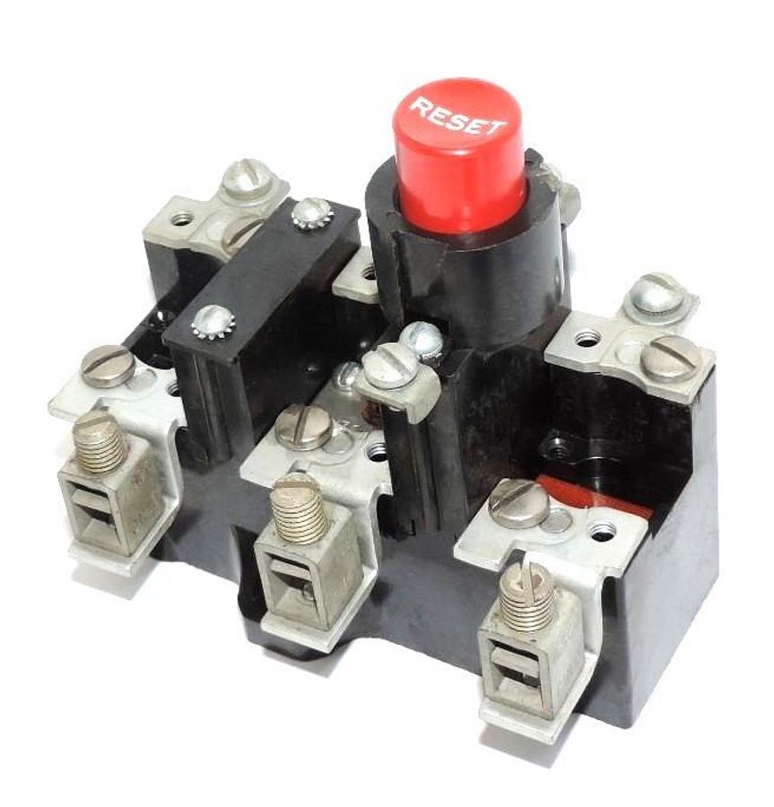 Used EATON CUTLER-HAMMER 10-1308-9 OVERLOAD RELAY PUSHBUTTON MANUAL RESET 1013089