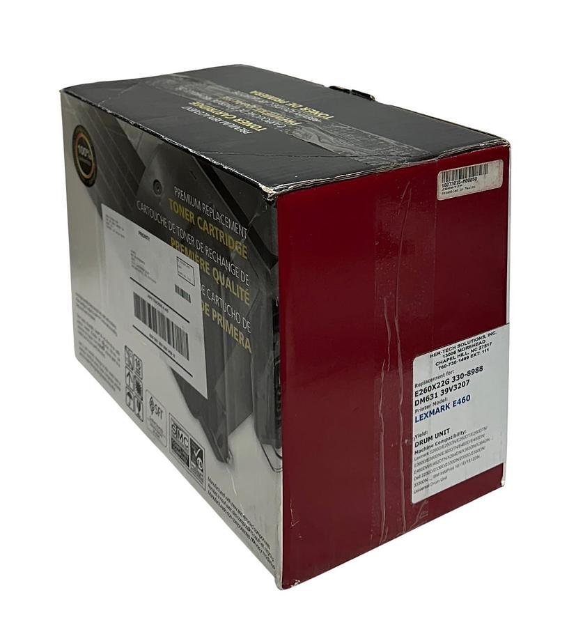 Used HER-TECH 200672P / E260X22G 330-8988 DM631 39V3207 LEXMARK E460 DRUM UNIT NSMP