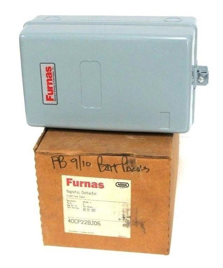 Used NIB FURNAS 40CP22BJD6 MAGNETIC CONTACTOR W/ ENCLOSURE