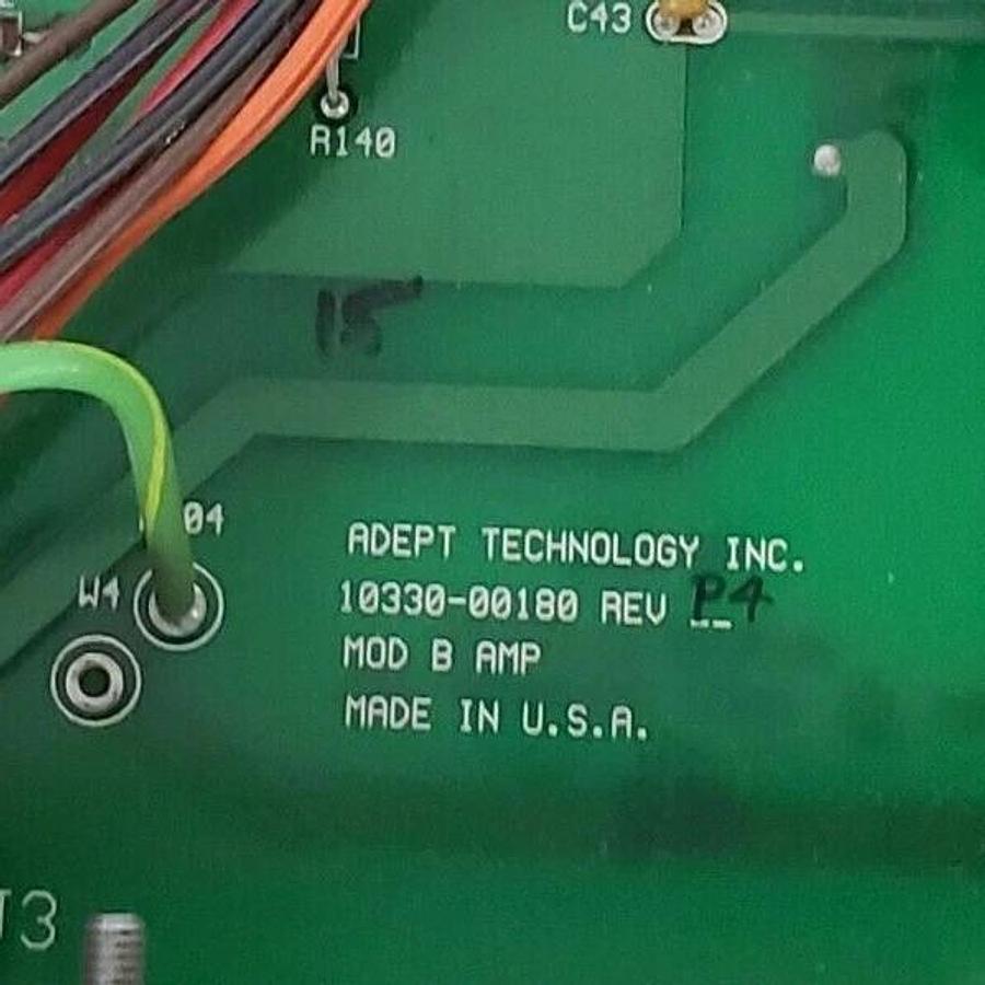 Used ADEPT TECH 10330-00180 REV P4 SERVO AMPLIFIER MOD B AMP 20330-00180 REV P1