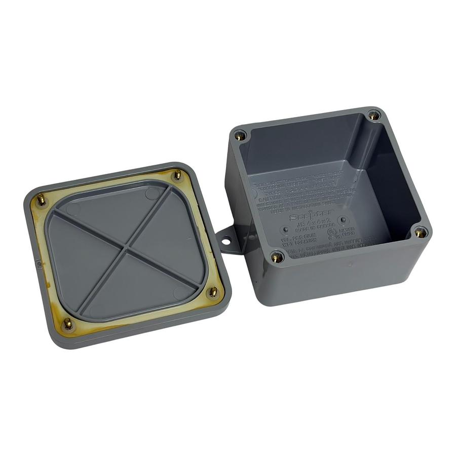 Used Scepter JB 4x4x2 PVC Junction Box Watertight NEMA 4X Enclosure 077695 New