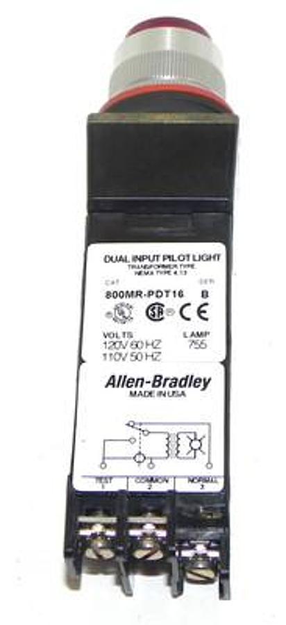 NIB ALLEN BRADLEY 800MR-PDT16C DUAL INPUT XFMR 120V W/TERM COVER SER. B