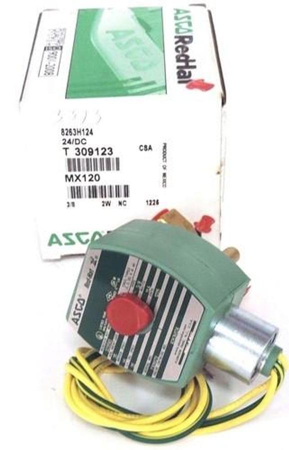NIB ASCO 8263H124 SOLENOID VALVE PIPE: 3/8'' WATTS: 11.6 REBUILD KIT NO. 323593