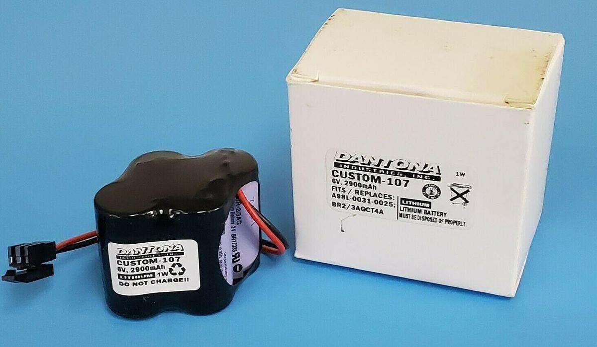 Used NIB FANUC A98L-0031-0025 BATTERY PACK LITHIUM 4 CELLS 6.0 V DC 5000 MAH CUSTOM-1