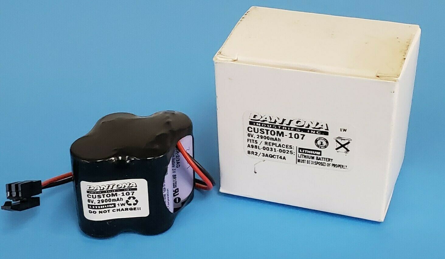 Used NIB FANUC A98L-0031-0025 BATTERY PACK LITHIUM 4 CELLS 6.0 V DC 5000 MAH CUSTOM-1