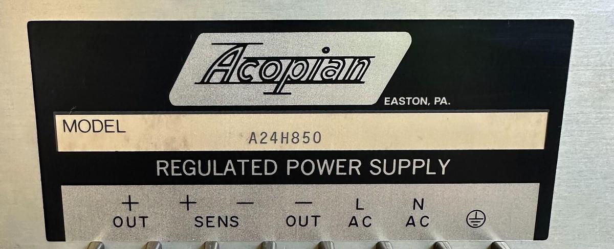 Used NEW ACOPIAN A24H850 REGULATED POWER SUPPLY MODULE AC/DC 24V OUTPUT H8 LINEAR
