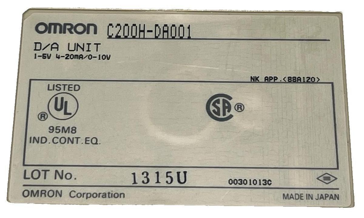 OMRON C200H-DA001 C200H-DA001-V1 Analog Output Module I/O PLC Unit, NSNP