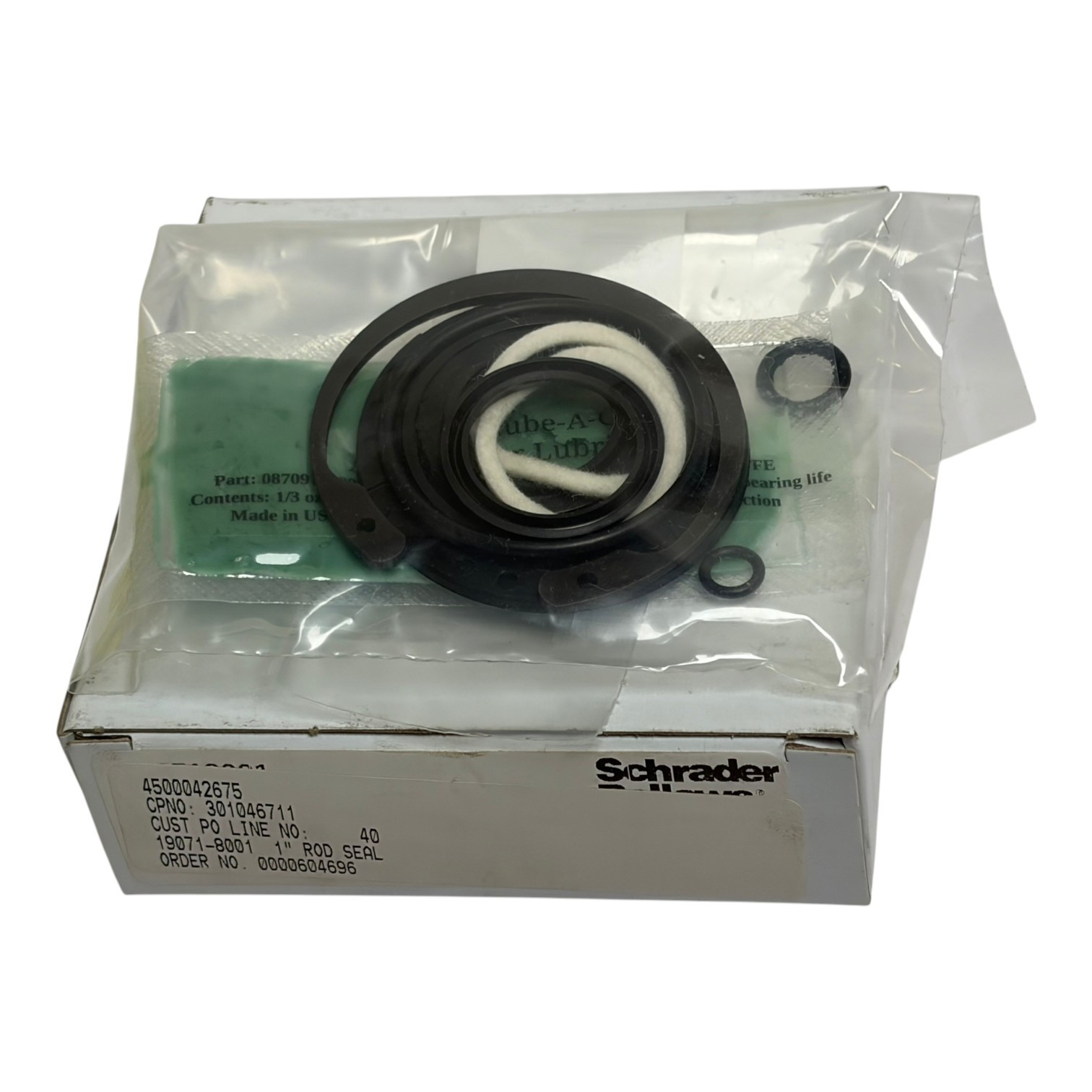 Schrader Bellows 190718001 Hydraulic Cylinder Rod Seal Gland Replacement Kit 1"