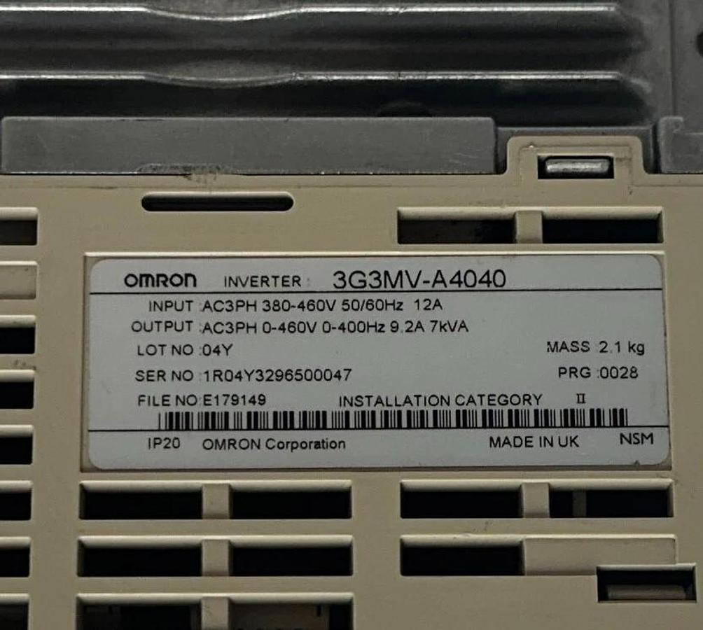 Used OMRON 3G3MV-A4040 / 3G3MVA4040 SYSDRIVE INVERTER W/ 3G3MV-PFI3020-D FILTER USNP