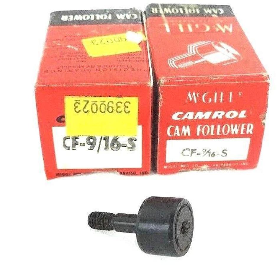 Used LOT OF 2 NEW MCGILL CF-9/16-S CAMROL CAM FOLLOWER