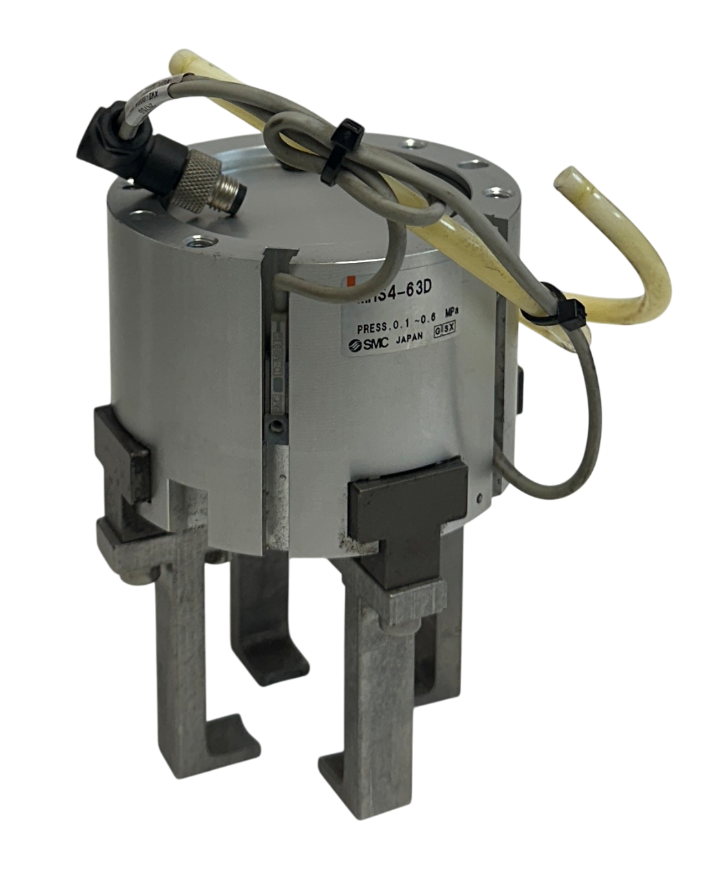 Used SMC MHS4-63D / MHS463D MHS SERIES PNEUMATIC GRIPPER PARALLEL STYLE 4 GRIP USNP