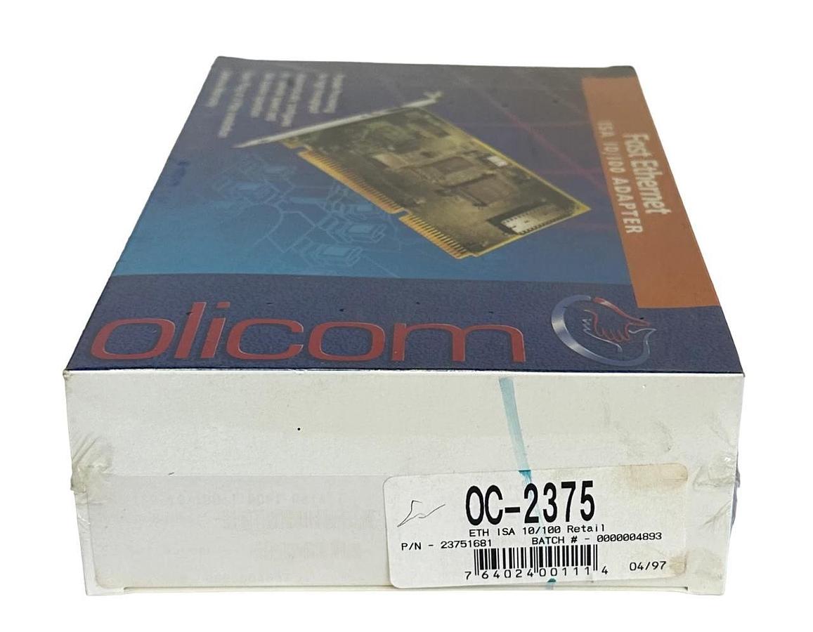 Used NEW SEALED OLICOM OC-2375 / 23751681 FAST EtherNet ISA 10/100 ADAPTER CARD
