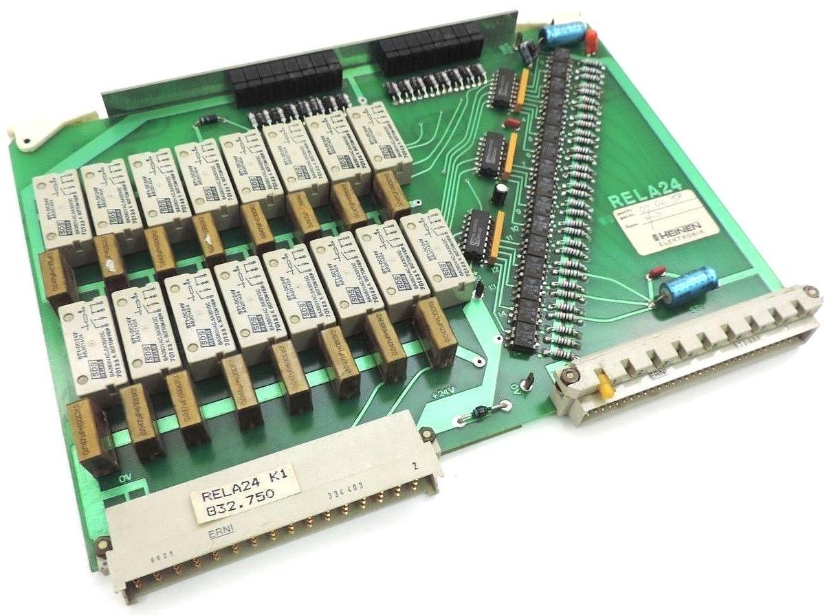 Used HEINEN ELEKTRONIK RELA24 K1 832.750 PC BOARD RELA24 60924-7.4