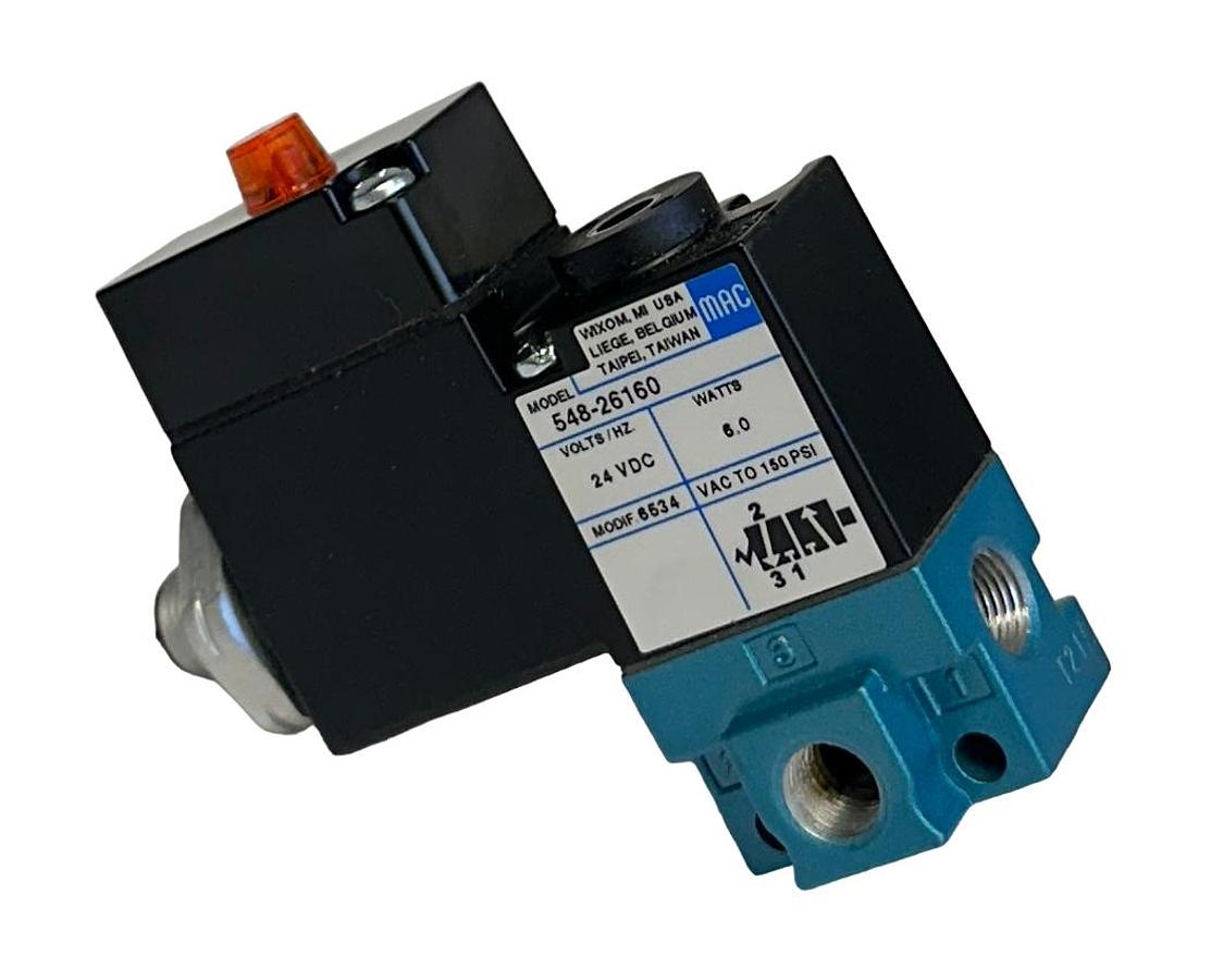 Used MAC VALVES 548-26160 / 54826160 SOLENOID VALVE 24VDC 6.0W NSNP