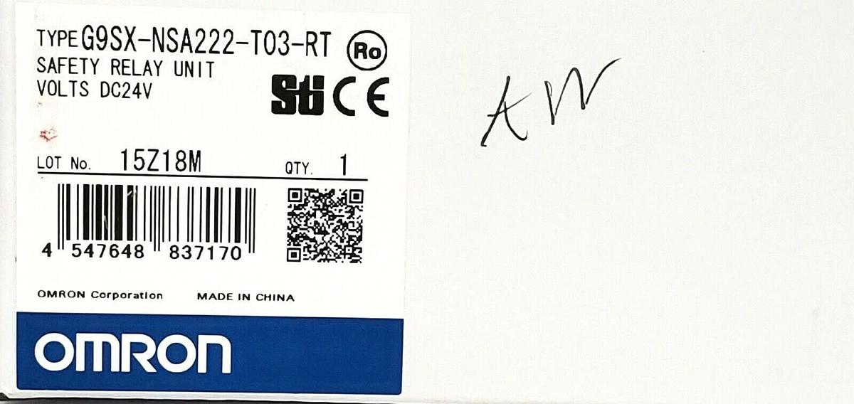 Used NIB OMRON G9SX-NSA222-T03-RT NON-CONTACT DOOR SWITCH CONTROLLER G9SXNSA222T03RT