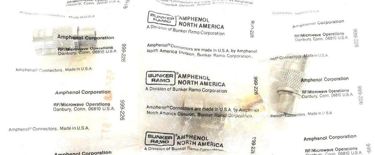 Used LOT OF 3 NEW AMPHENOL 999-226 CONNECTOR ASSEMBLIES 999226, 554-88