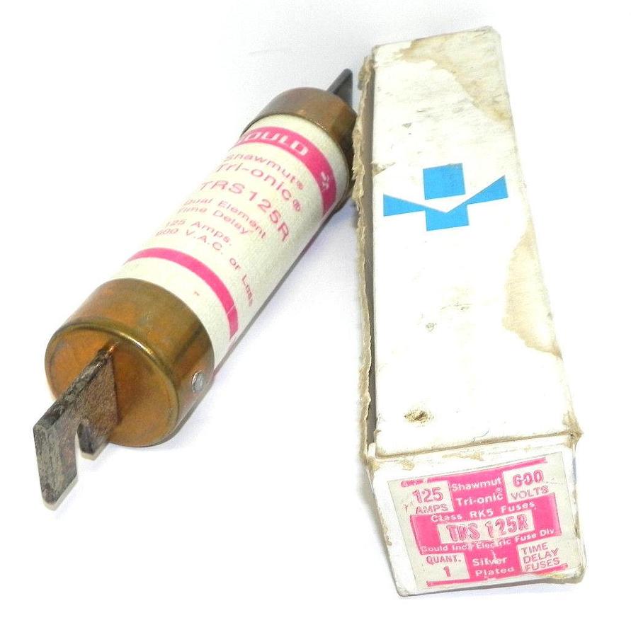 Used NIB GOULD SHAWMUT TRI-ONIC TRS125R DUAL ELEMENT TIME DELAY FUSE 125AMPS