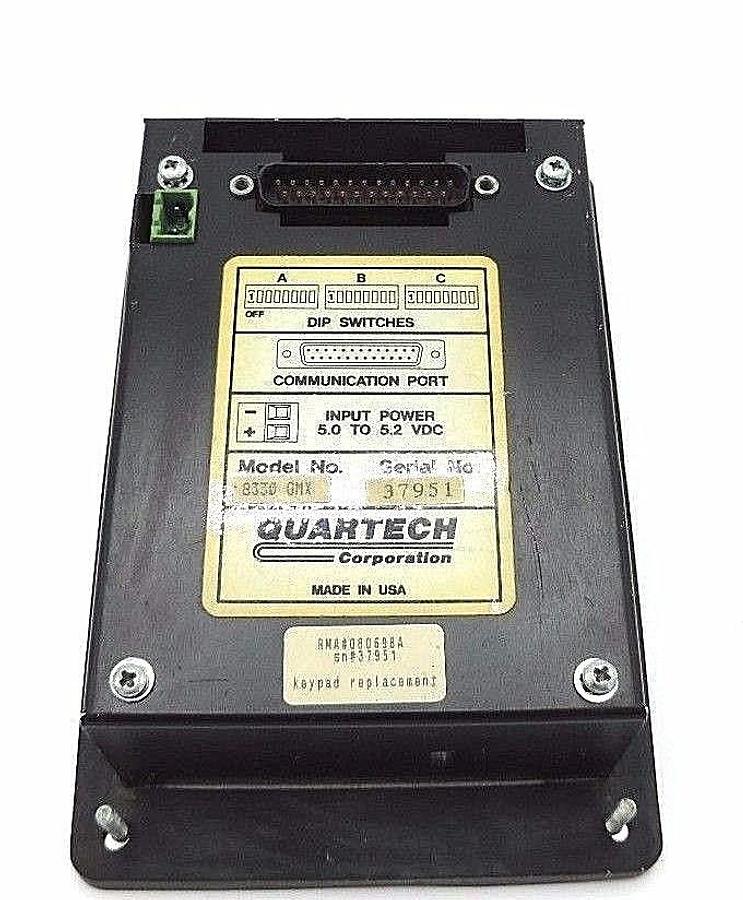 Used QUARTECH 8330 GMX NUMERIC ENTRY / DISPLAY STATION 080698A