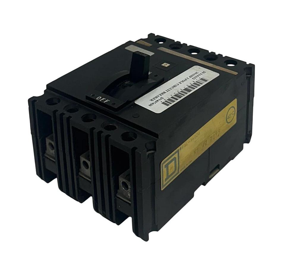 Used SQUARE D FAL-34020 / FAL34020 INDUSTRIAL CIRCUIT BREAKER 3-POLE 20A 480VAC USNP