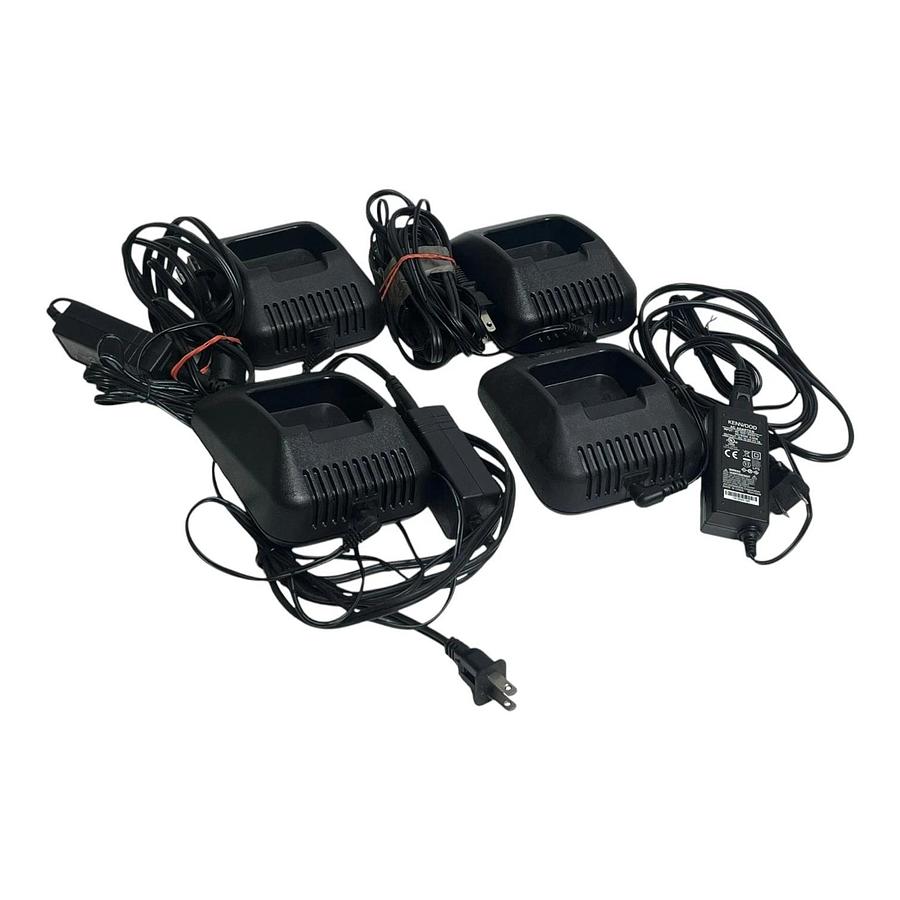 Used Lot of 4 Genuine Kenwood KSC-25S Rapid Desktop Chargers & Power Supplies OEM