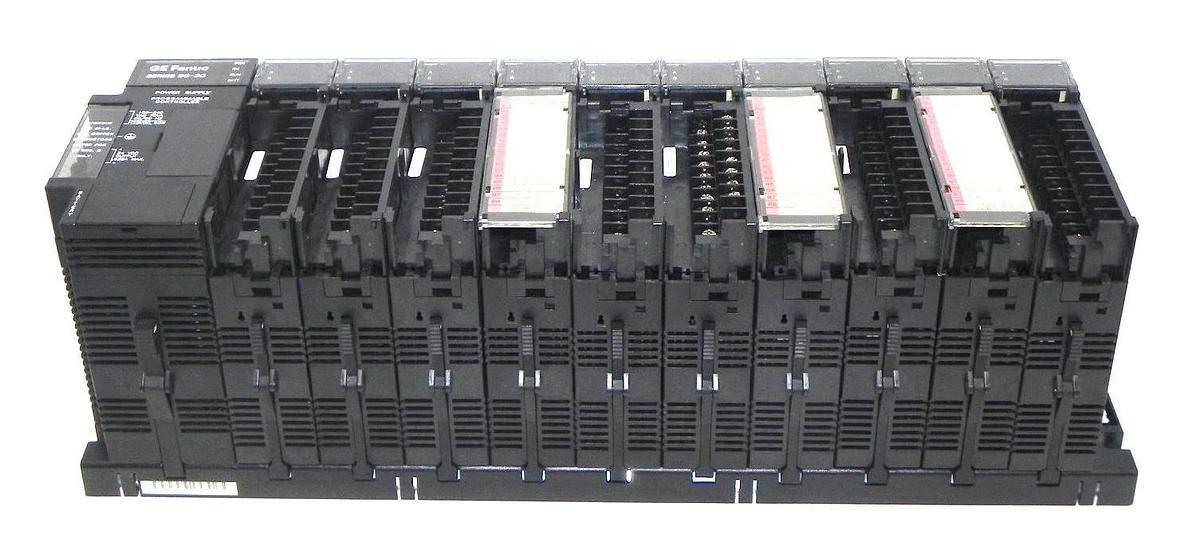 Used GENERAL ELECTRIC IC693CHS392D BASE 10-SLOT EXPANSION WITH I/O CARDS