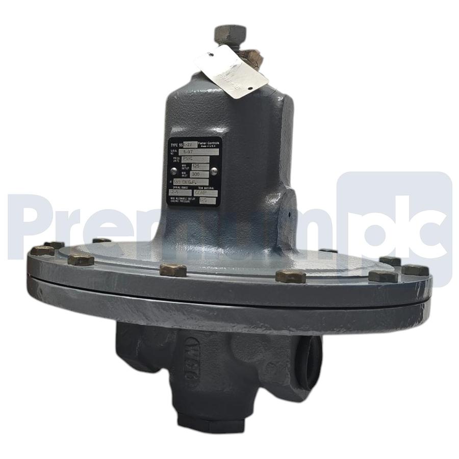 Used Fisher Controls 95L-22 Pressure Regulator In/Out 125/300PSI Range 2-6 PSI 1" NPT