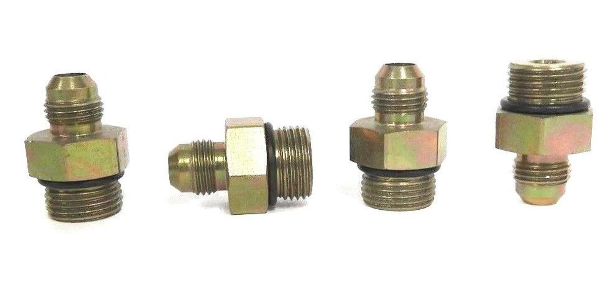 Used LOT OF 4 NEW PARKER 6-8-F50X-S STRAIGHT MALE CONNECTORS 3/8" NPT X 3/4" UN