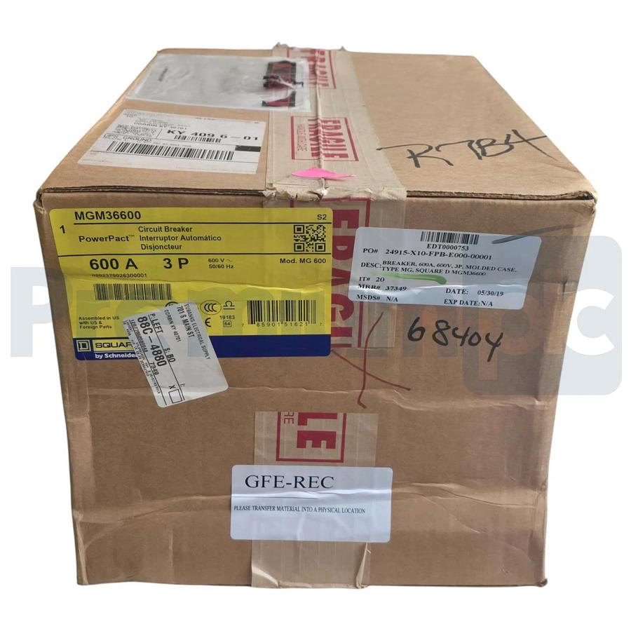 Used Square D MGM36600 PowerPact M-Frame Circuit Breaker 3-Pole 600A 600V NSFS