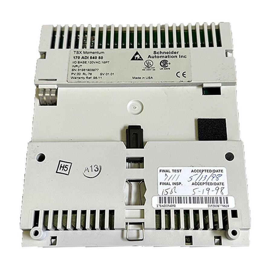 Used NEW SCHNEIDER MODICON 170-ADI-540-50 / 170ADI54050 TSX Momentum I/O BASE 16-PT