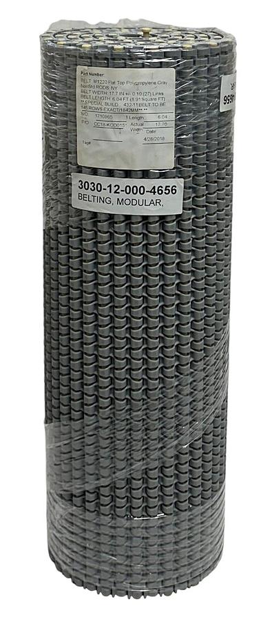 Used HABASIT AMERICA 3030-12-000-4656 / M1220 FLAT TOP MODULAR BELTING GRAY NSNP