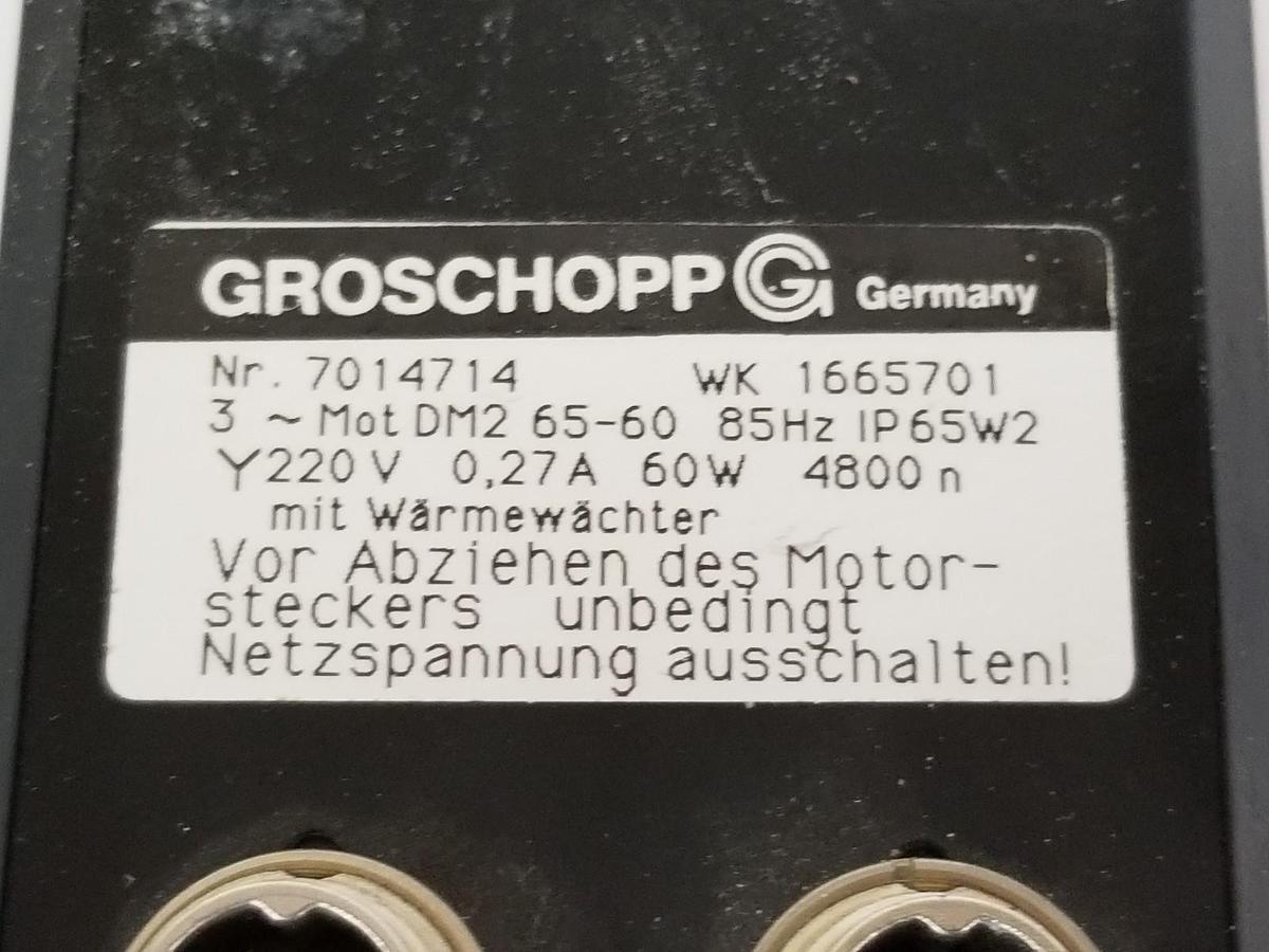 Used GROSCHOPP NR. 7014714 WK 1665701 SERVO MOTOR