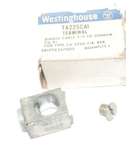 Used NIB WESTINGHOUSE TA225CAI TERMINAL SINGLE CABLE 2/0 TO 300MCM S# 177C547G02