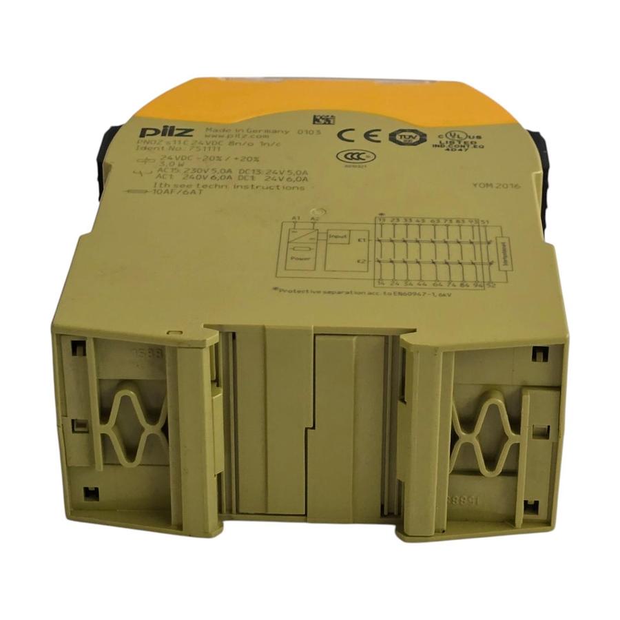 Used Pilz 751111 | PNOZ s11C 24VDC 8 n/o 1 n/c PNOZsigma Expansion Safety Relay NSNP