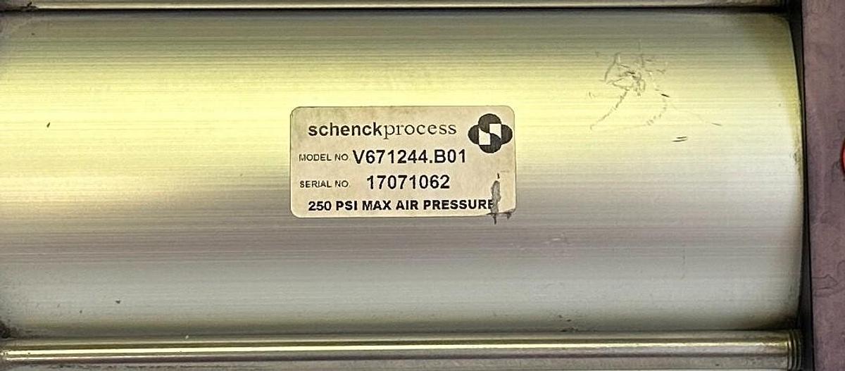 Used NEW SCHENCK PROCESS V671244.B01 / V671244B01 PNEUMATIC CYLINDER 250PSI MAX